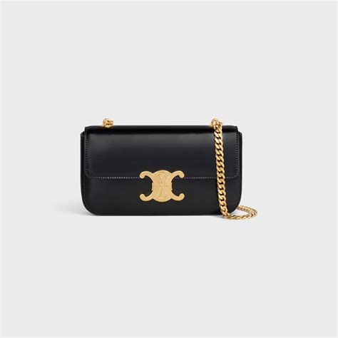 celine black bag gold|celine shoulder bag black.